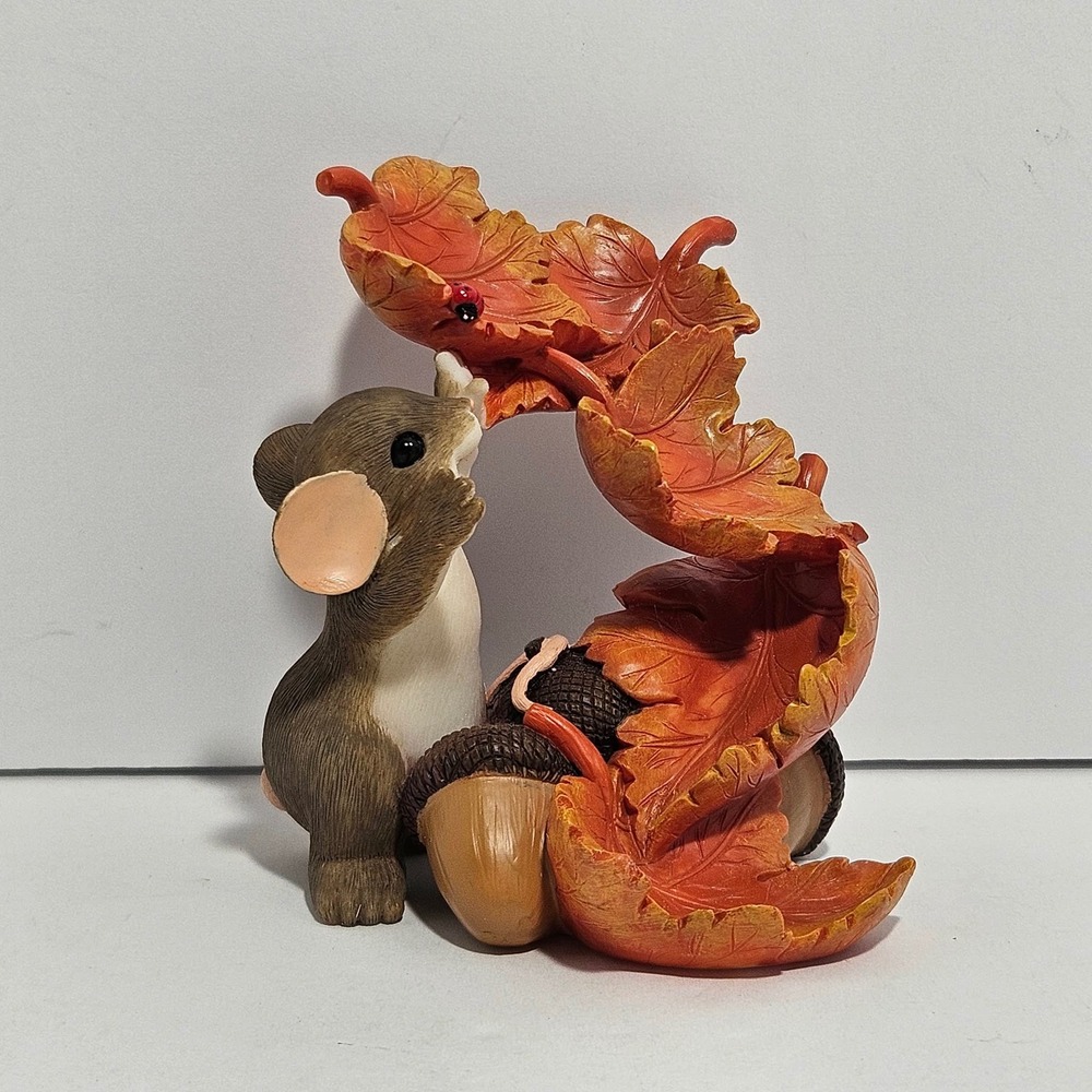 Enesco Charming Tails Friends Are Always Within Our Reach Fall Leaves 4027681